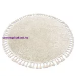 Kab. Szőnyeg BERBER 9000 kör krém Rojt shaggy kör 120 cm