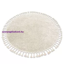 Kab. Szőnyeg BERBER 9000 kör krém Rojt shaggy kör 120 cm