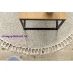 Kab. Szőnyeg BERBER 9000 kör krém Rojt shaggy kör 160 cm