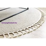 Kab. Szőnyeg BERBER 9000 kör krém Rojt shaggy kör 160 cm