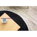 Kab. Szőnyeg BERBER 9000 kör szürke Rojt shaggy kör 160 cm