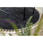 Kab. Szőnyeg BERBER 9000 kör szürke Rojt shaggy kör 160 cm