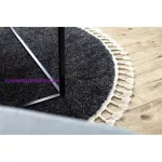 Kab. Szőnyeg BERBER 9000 kör szürke Rojt shaggy kör 160 cm