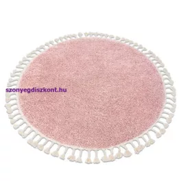   Kab. Szőnyeg BERBER 9000 kör rózsaszín Rojt shaggy kör 160 cm