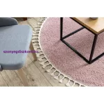 Kab. Szőnyeg BERBER 9000 kör rózsaszín Rojt shaggy kör 160 cm