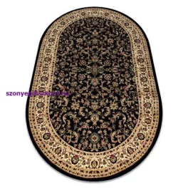 Kab. Royal szőnyeg ovális adr 1745 fekete  150x250 cm