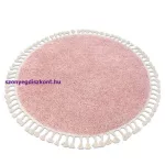 Kab. Szőnyeg BERBER 9000 kör rózsaszín Rojt shaggy kör 120 cm