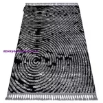 Kab. Szőnyeg MAROC G8499 fekete / fehér Rojt BERBER shaggy 120x170 cm