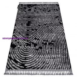   Kab. Szőnyeg MAROC G8499 fekete / fehér Rojt BERBER shaggy 120x170 cm