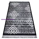Kab. Szőnyeg MAROC P658 Hópelyhek fekete / szürke Rojt BERBER shaggy 120x170 cm