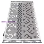 Kab. Szőnyeg MAROC P659 Azték, Etnikai szürke Rojt BERBER shaggy 120x170 cm