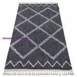 Kab. Szőnyeg BERBER ASILA B5970 szürke / fehér Rojt shaggy 240x330 cm