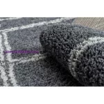 Kab. Szőnyeg BERBER ASILA B5970 szürke / fehér Rojt shaggy 240x330 cm