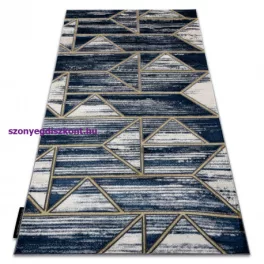   Kab. Modern DE LUXE 462 Geometriai - sötétkék / arany 140x190 cm szőnyeg