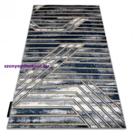   Kab. Modern DE LUXE 460 Vonalak - sötétkék / arany 180x270 cm szőnyeg
