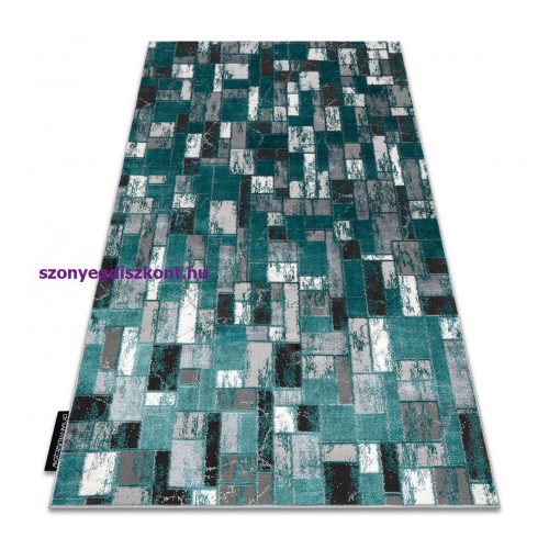 Modern DE LUXE 6768 Geometriai - zöld / antracit 120x170 cm szőnyeg