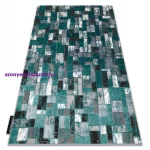 Kab. Modern DE LUXE 6768 Geometriai - zöld / antracit 200x290 cm szőnyeg