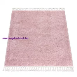   Kab. Szőnyeg BERBER 9000 square rózsaszín Rojt shaggy 160x160 cm