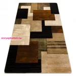Kab. Royal szőnyeg 5367 Geometriai 3D - fekete / barna 100x200 cm
