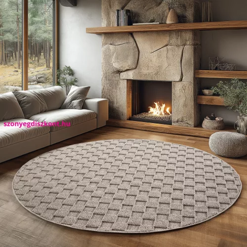 Ay. Helix modern kör szőnyeg 200 x 200 cm 2203 bézs