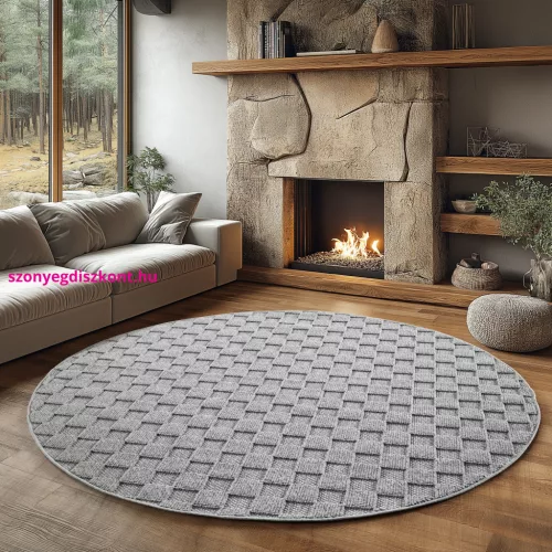 Ay. Helix modern kör szőnyeg 200 x 200 cm 2203 ezüst