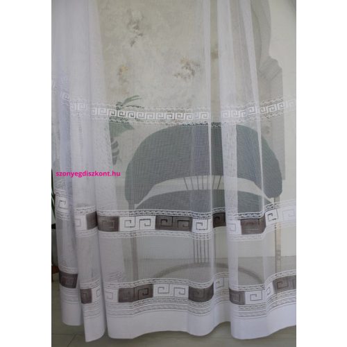 Kész függöny Görög szürke mintás  400x250cm