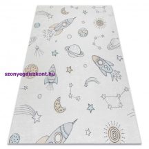   BAMBINO 1278 mosható szőnyeg tér űrrakéta gyerekeknek csúszásgátló - krém 160x220 cm