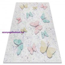  BAMBINO 1610 mosható szőnyeg Pillangók gyerekeknek csúszásgátló - krém 140x190 cm