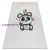 Kab. BAMBINO 1129 mosható szőnyeg panda gyerekeknek csúszásgátló - krém 120x170 cm