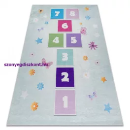   Kab. BAMBINO 1075 mosható szőnyeg komló, számok gyerekeknek csúszásgátló - zöld 80x150 cm