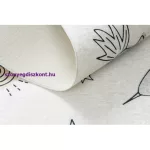 Kab. BAMBINO 1278 mosható szőnyeg tér űrrakéta gyerekeknek csúszásgátló - krém 80x150 cm
