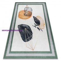   ANDRE 1088 mosható szőnyeg Absztrakció csúszásgátló - fehér / zöld 160x220 cm