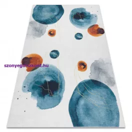   Kab. ANDRE 1112 mosható szőnyeg Absztrakció csúszásgátló - fehér / kék 160x220 cm
