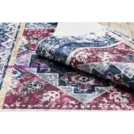 Kab. ANDRE 1136 mosható szőnyeg keleti vintage csúszásgátló - bordó / kék 160x220 cm