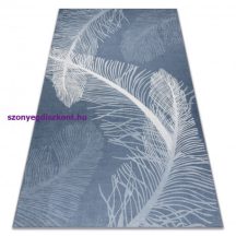   ANDRE 1148 mosható szőnyeg Tollak, vintage csúszásgátló - kék 160x220 cm