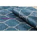 Kab. ANDRE 1181 mosható szőnyeg marokkói rácsos csúszásgátló - kék 160x220 cm