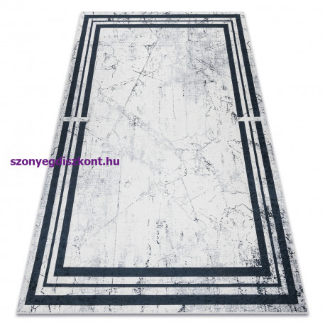 ANDRE 1023 mosható szőnyeg Márvány csúszásgátló - fekete / fehér 120x170 cm