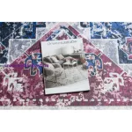 Kab. ANDRE 1136 mosható szőnyeg keleti vintage csúszásgátló - bordó / kék 120x170 cm