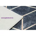 Kab. ANDRE 1171 mosható szőnyeg Kocka, geometriai csúszásgátló - fekete / arany 120x170 cm