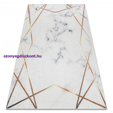 ANDRE 1220 mosható szőnyeg Márvány, geometriai csúszásgátló - fehér 120x170 cm
