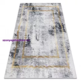   Kab. ANDRE 1065 mosható szőnyeg vintage csúszásgátló - szürke / arany 80x150 cm