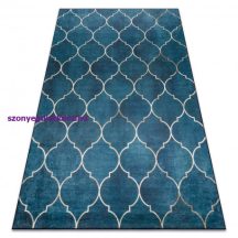   ANDRE 1181 mosható szőnyeg marokkói rácsos csúszásgátló - kék 80x150 cm