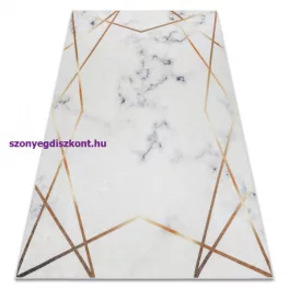   Kab. ANDRE 1220 mosható szőnyeg Márvány, geometriai csúszásgátló - fehér 80x150 cm