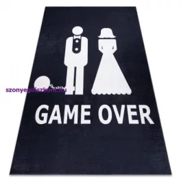   Mosható szőnyeg Kab. BAMBINO 2104 'Game over' esküvő, legénybúcsú, csúszásgátló - fekete 120x170 cm