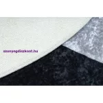 Kab. BAMBINO 2139 kör mosható szőnyeg - foci gyerekeknek csúszásgátló - fekete / fehér kör 80 cm