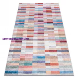   Kab. ANDRE 2295 mosható szőnyeg Csík csúszásgátló - rózsaszín / kék 80x150 cm
