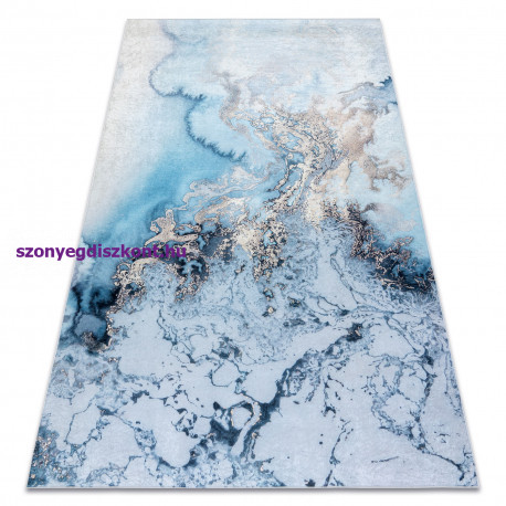 ANDRE 2248 mosható szőnyeg Márvány, vintage csúszásgátló - kék 120x170 cm
