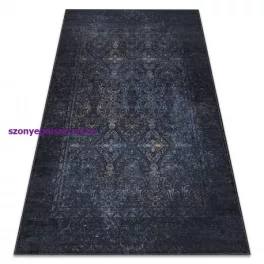   Kab. ANDRE 1058 mosható szőnyeg vintage csúszásgátló - fekete / kék  160x220 cm