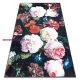 ANDRE 1629 mosható szőnyeg virágok vintage csúszásgátló - fekete / bézs 160x220 cm