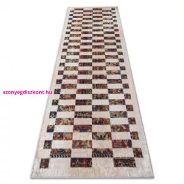  Kab. ANDRE 43780 mosható szőnyeg Geometriai csúszásgátló - bézs / terrakotta 80x200 cm